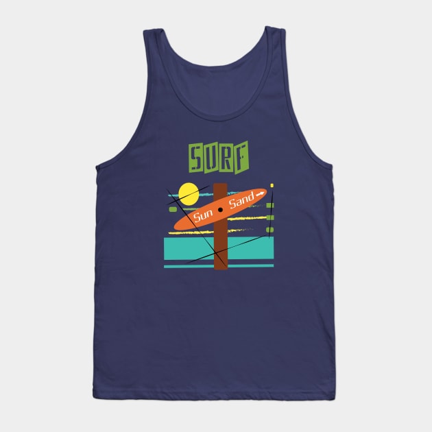 Surf Sun and Sand Tank Top by FruitflyPie